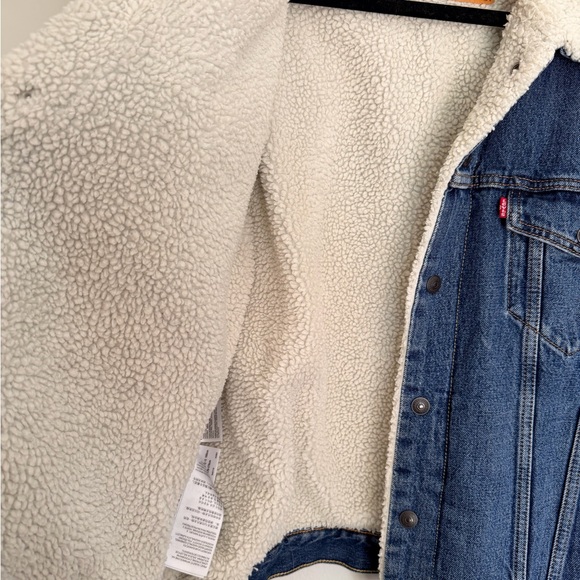 Levi's- Mens Type III Denim Jean Trucker Jacket Fleeced Lined. Size Large - Picture 6 of 11
